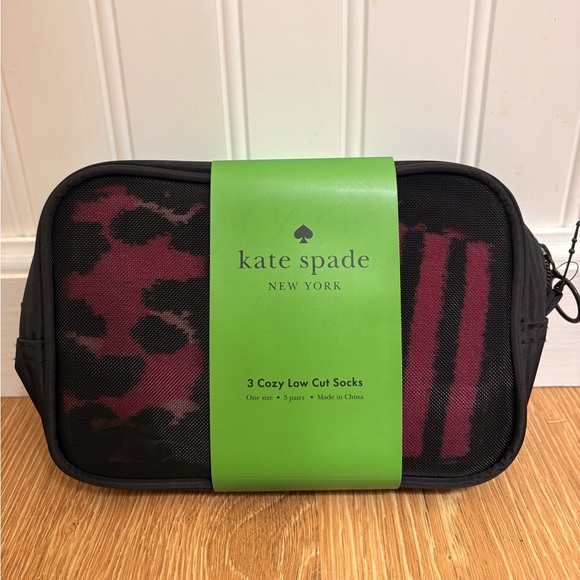 kate spade Accessories - Kate Spade Sock Trio & Mesh Pouch